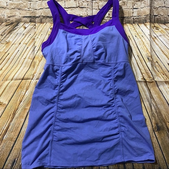 Athleta Tops - Athleta Purple Scrunch Athletic Tank Top